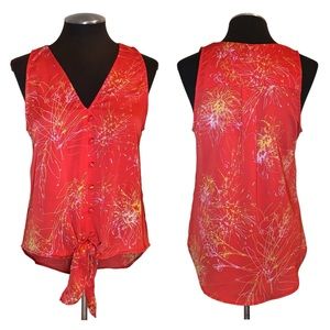 Allison Joy - Sleeveless Tie Front Button Up Top – Small – Evereve